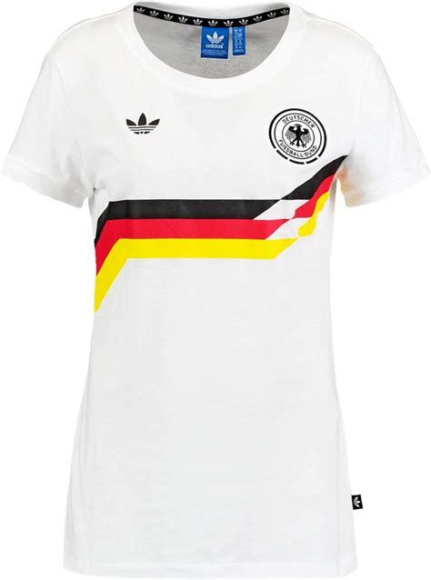 adidas t shirt damen weiß deutscher fussball bund|Adidas dfb shirt.